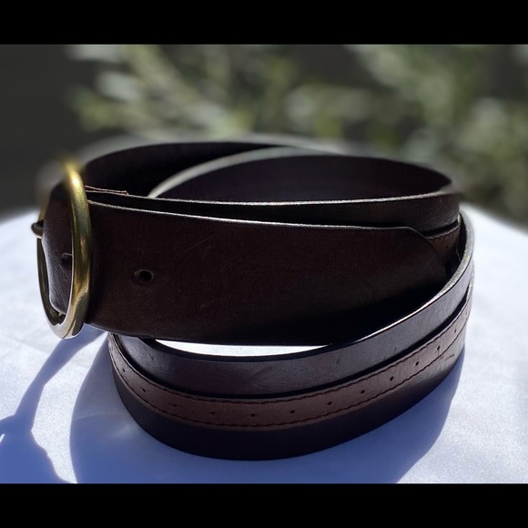 VTG Eddie Bauer🇺🇸 Made Leather Belt, Sz 30 - Picture 4 of 11